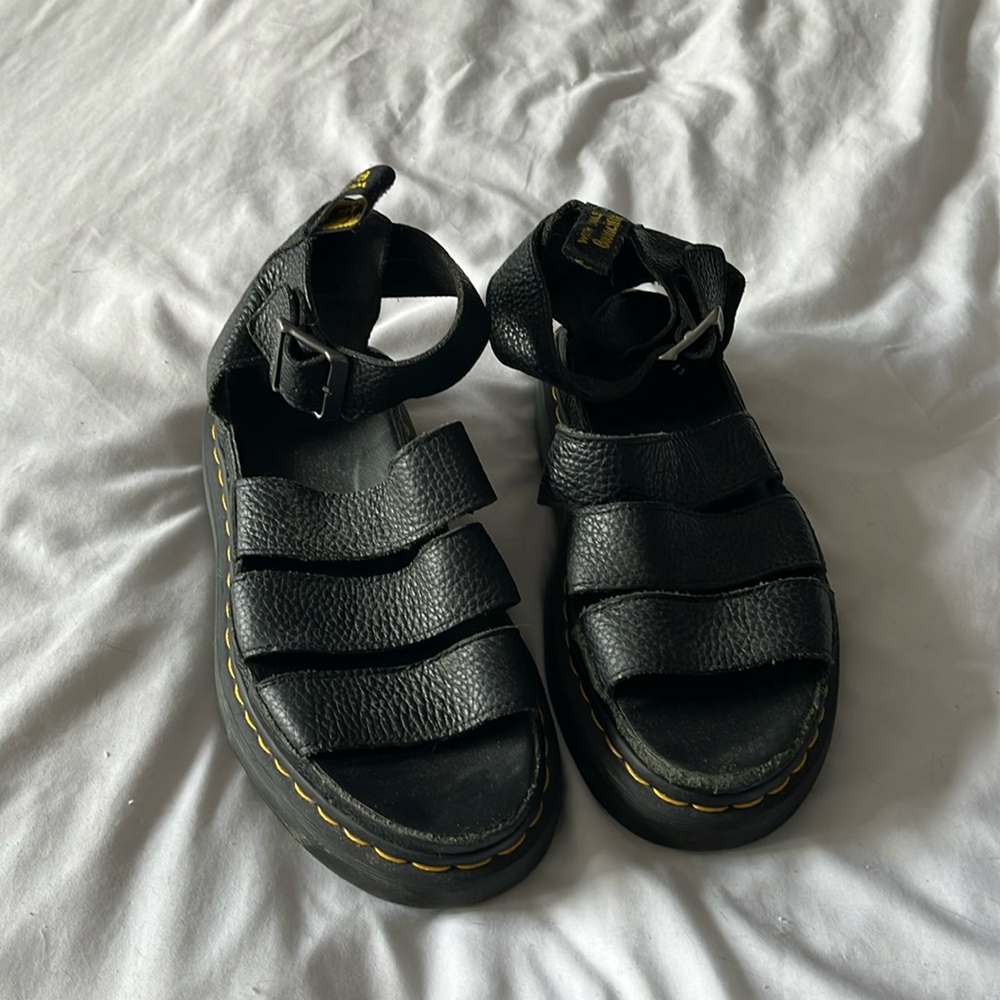 Dr. Martens Clarissa Quad Leather Platform Sandal